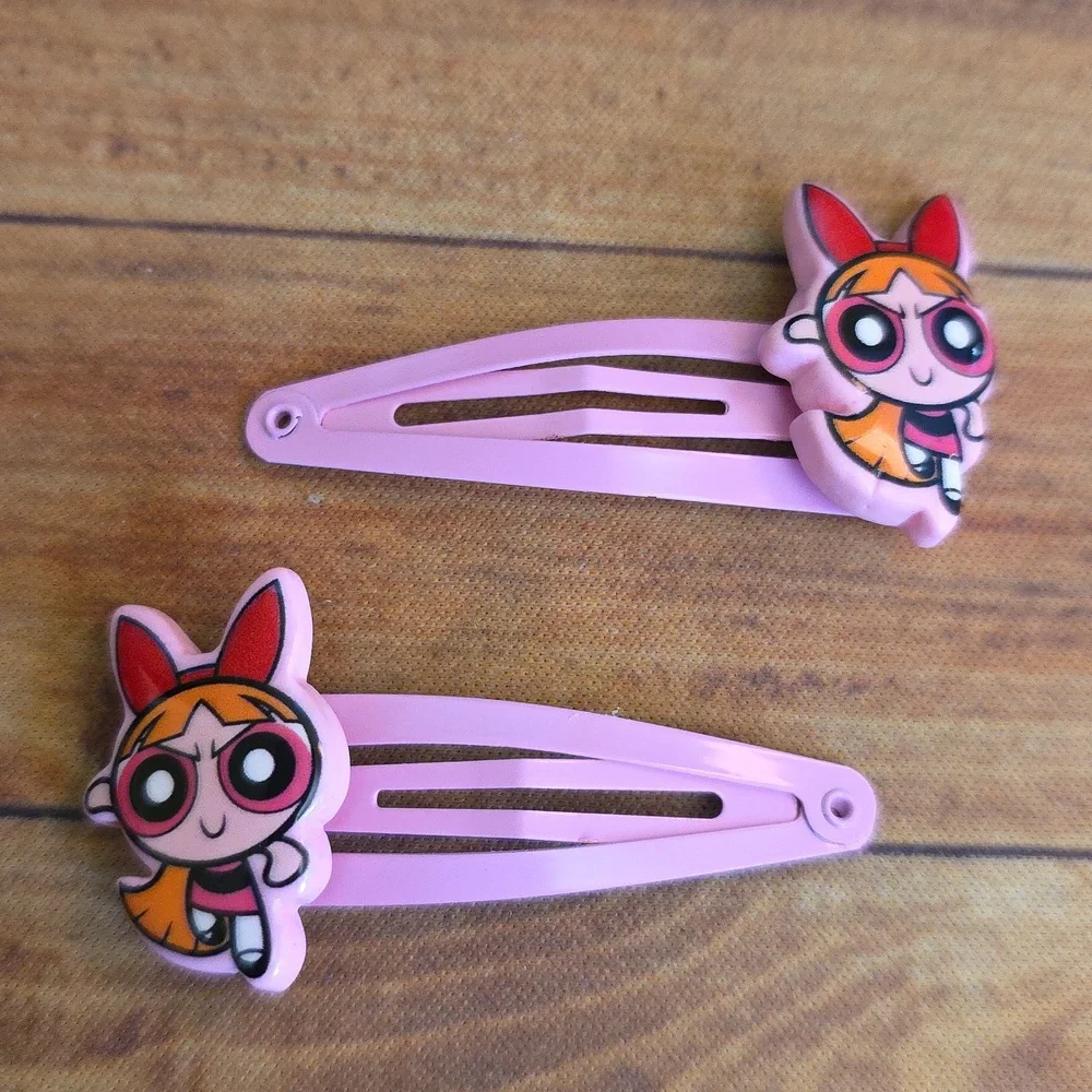 The Powerpuff Girls Pink Character Barrette Set